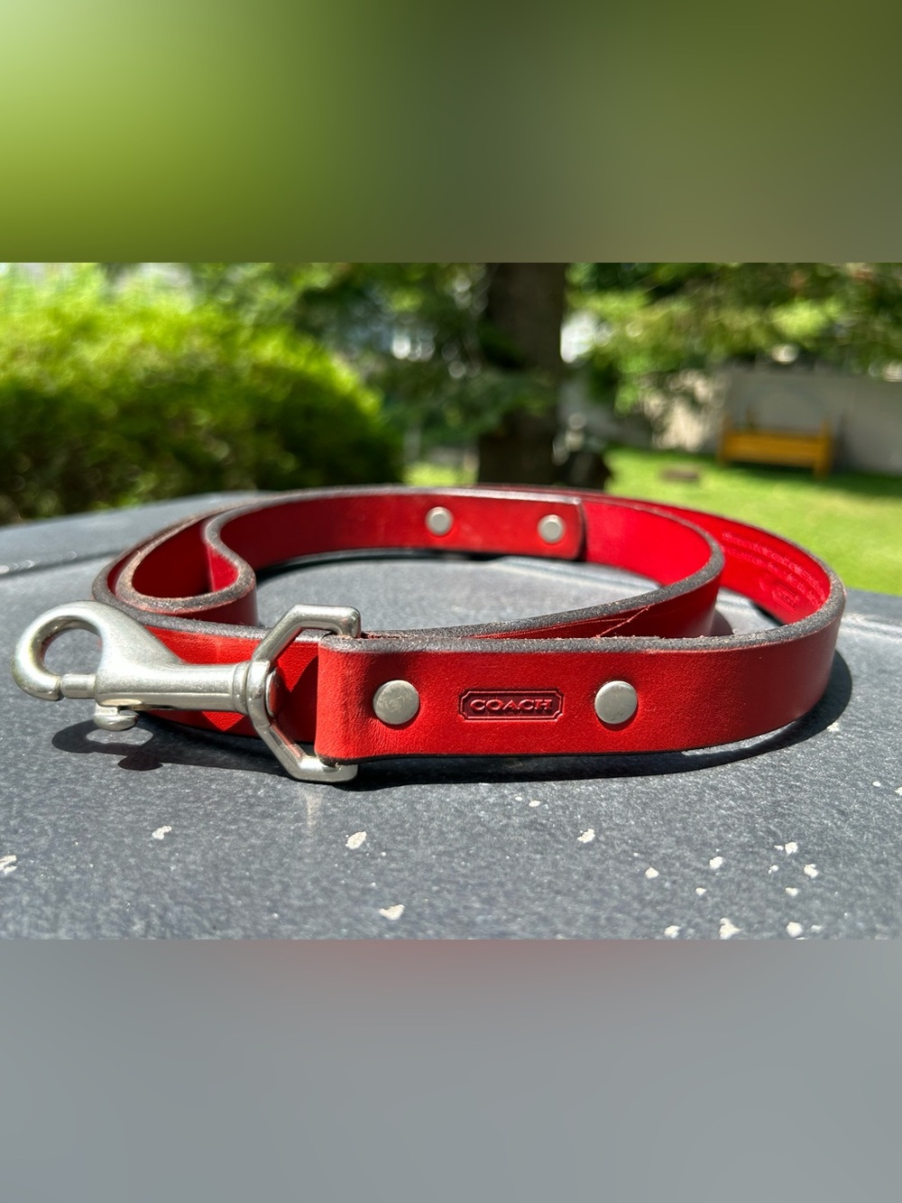 Coach Red Leather Dog Leash Style 4562 | NWOT | Vintage/Discontinued